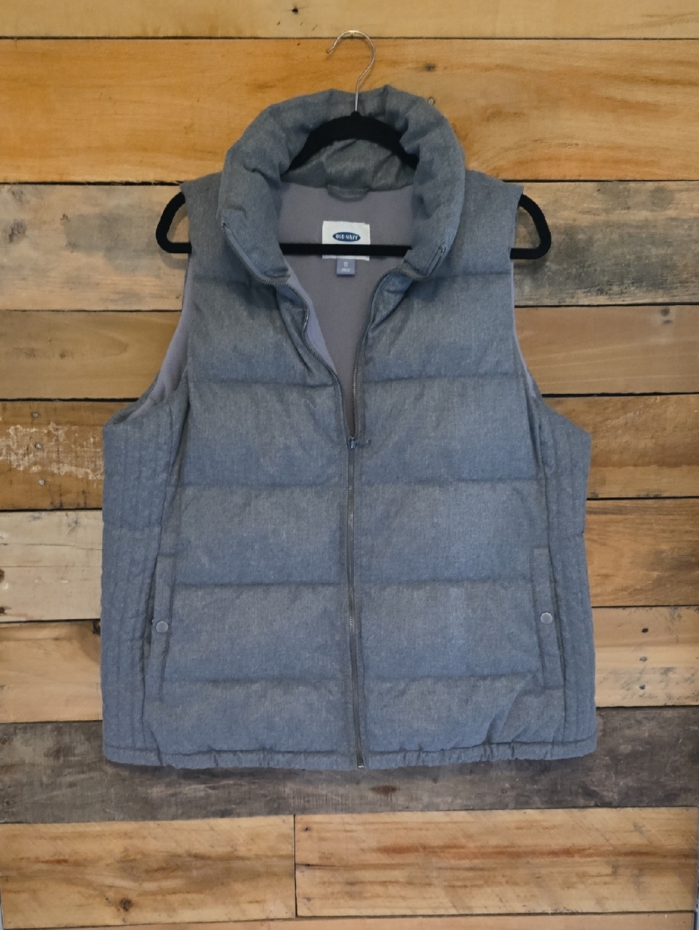 Old Navy Women's Gray Quilted Puffer Vest, Size Xs, GUC